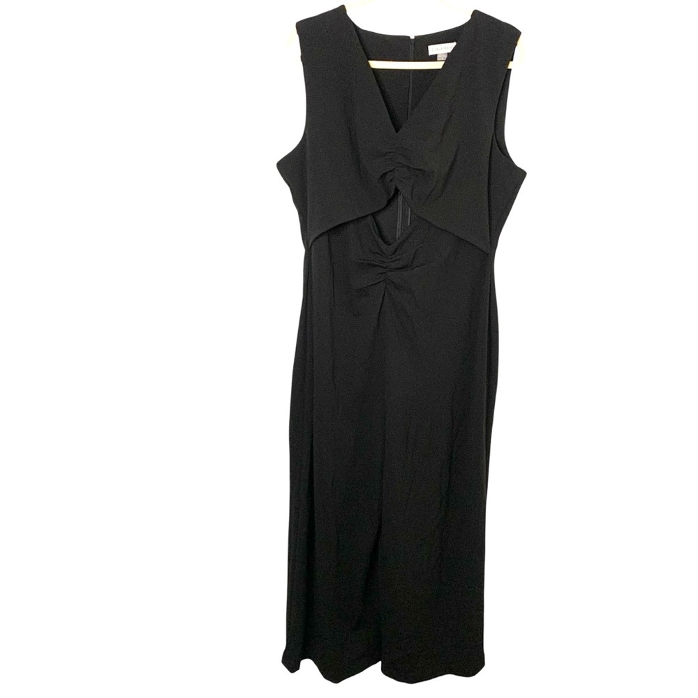 NWT Calvin Klein Women’s Plus Size 16 Black Sleeveless Cut Out Detail Jumpsuit